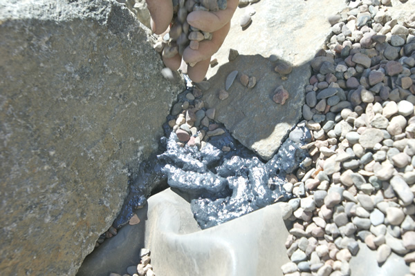 Using the foam on gravel